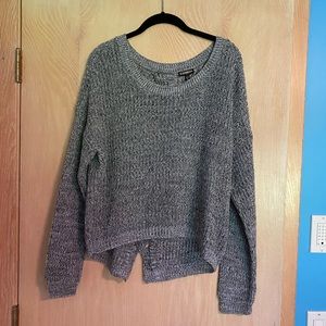 Express Black and White Open Back Sweater